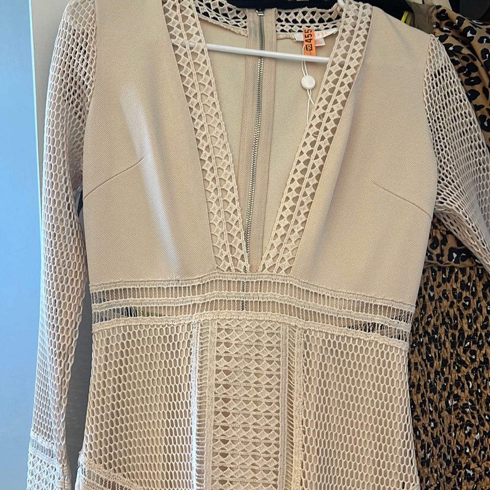Cream mini party dress
